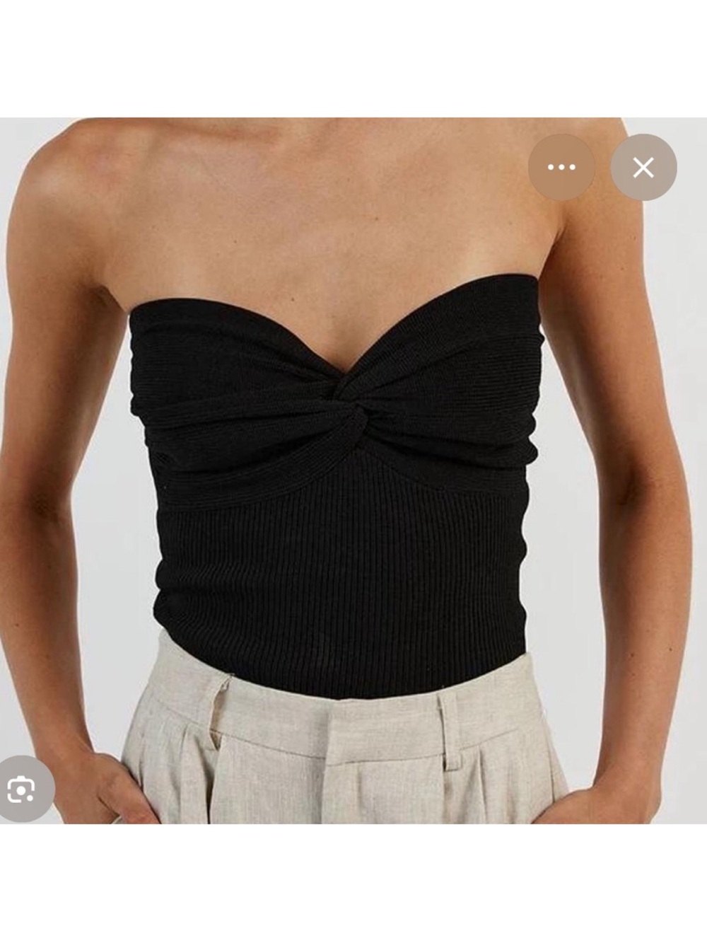 Dissh Anika twisted black knit top